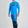 Rashie Hombre Jetpilot Vault de manga larga - Azul