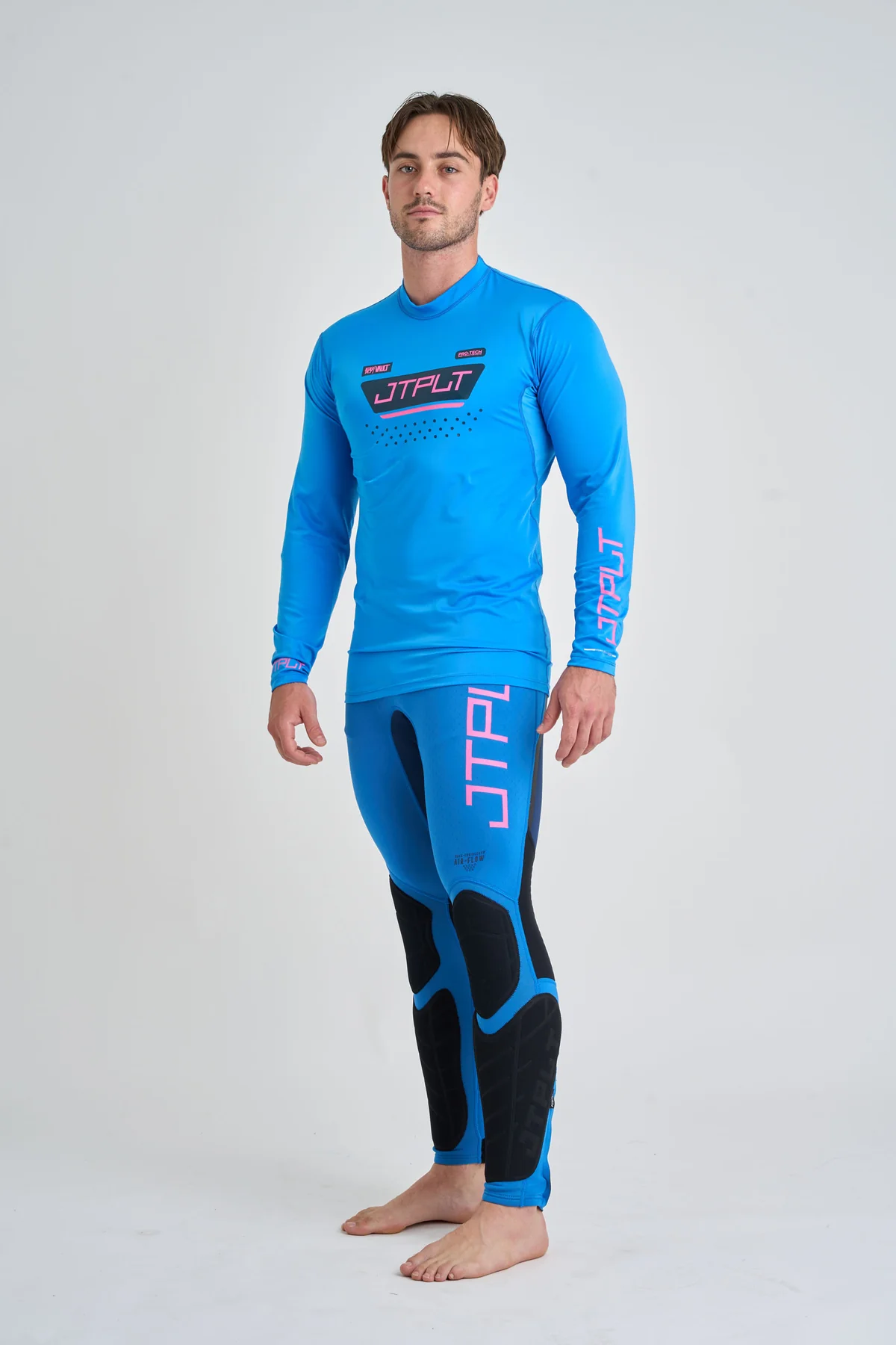 Rashie Hombre Jetpilot Vault de manga larga - Azul